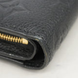 【6ke5154】ルイヴィトン 財布 モノグラム・アンプラント ポルトフォイユクレア M80151 ノワール【中古】レディース