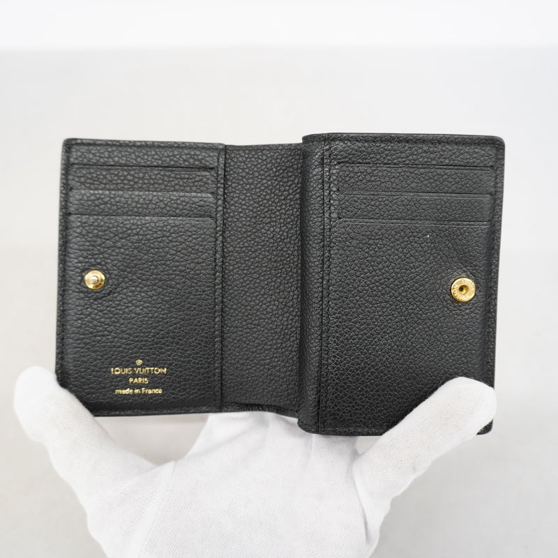【6ke5154】ルイヴィトン 財布 モノグラム・アンプラント ポルトフォイユクレア M80151 ノワール【中古】レディース