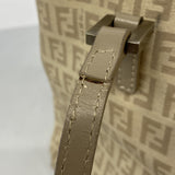 【6ke5157】フェンディ トートバッグ ズッキーノ ナイロンキャンバス ベージュ シルバー金具【中古】レディース