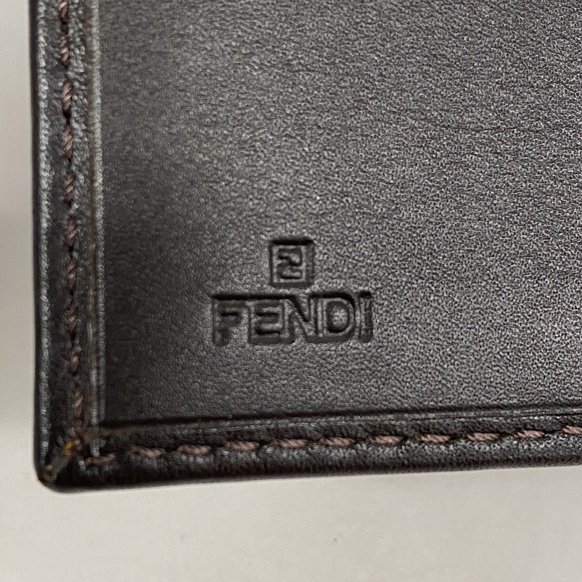 【6ke5158】フェンディ 財布 ズッキーノ ナイロンキャンバス ブラウン シルバー金具【中古】レディース