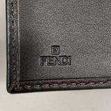 【6ke5158】フェンディ 財布 ズッキーノ ナイロンキャンバス ブラウン シルバー金具【中古】レディース