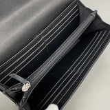 【6ke5159】シャネル 長財布 マトラッセ ラムスキン ブラック シルバー金具【中古】レディース