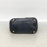 【6ke5166】シャネル ハンドバッグ カンボン ラムスキン ブラック シルバー金具【中古】レディース