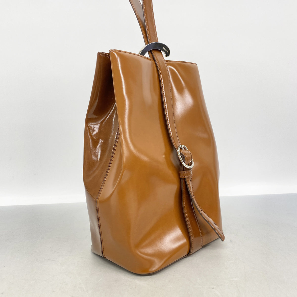 【6ke5167】カルティエ ハンドバッグ パンテール レザー ブラウン シルバー金具【中古】レディース