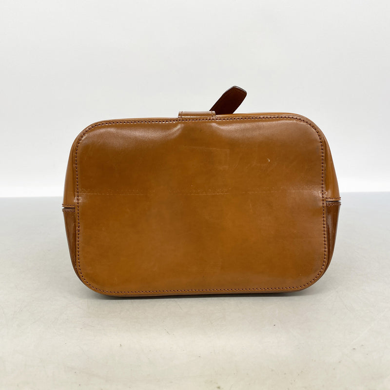 【6ke5167】カルティエ ハンドバッグ パンテール レザー ブラウン シルバー金具【中古】レディース