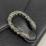 【6ke5168】グッチ ショルダーウォレット デュオニュソス 401231 レザー ブラック シルバー金具【中古】レディース