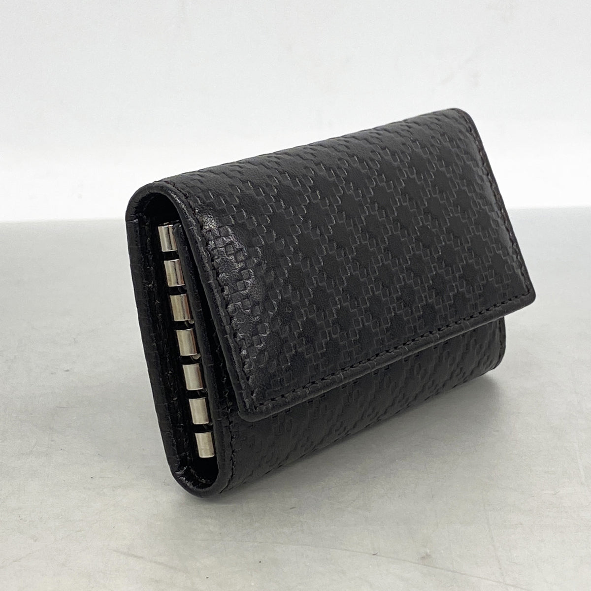 【6ke5169】グッチ キーケース ディアマンテ 250469 レザー ブラック シルバー金具【中古】メンズ レディース ユニセックス