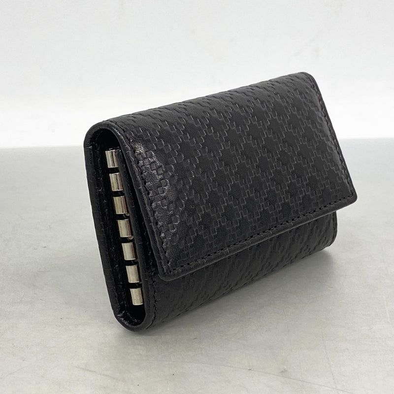 【6ke5169】グッチ キーケース ディアマンテ 250469 レザー ブラック シルバー金具【中古】メンズ レディース ユニセックス