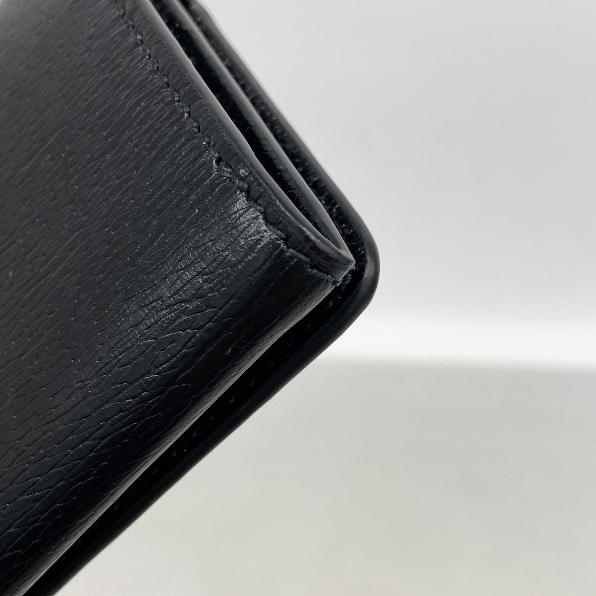 【6ke5170】グッチ カードケース 790101 レザー ブラック ゴールド金具【中古】メンズ レディース ユニセックス