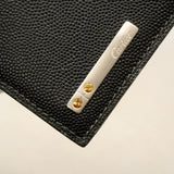 【6ke5176】カルティエ 札入れ サントス レザー ブラック ゴールド/シルバー金具【中古】メンズ