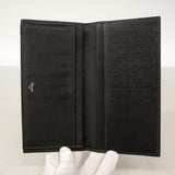 【6ke5176】カルティエ 札入れ サントス レザー ブラック ゴールド/シルバー金具【中古】メンズ