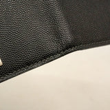 【6ke5176】カルティエ 札入れ サントス レザー ブラック ゴールド/シルバー金具【中古】メンズ