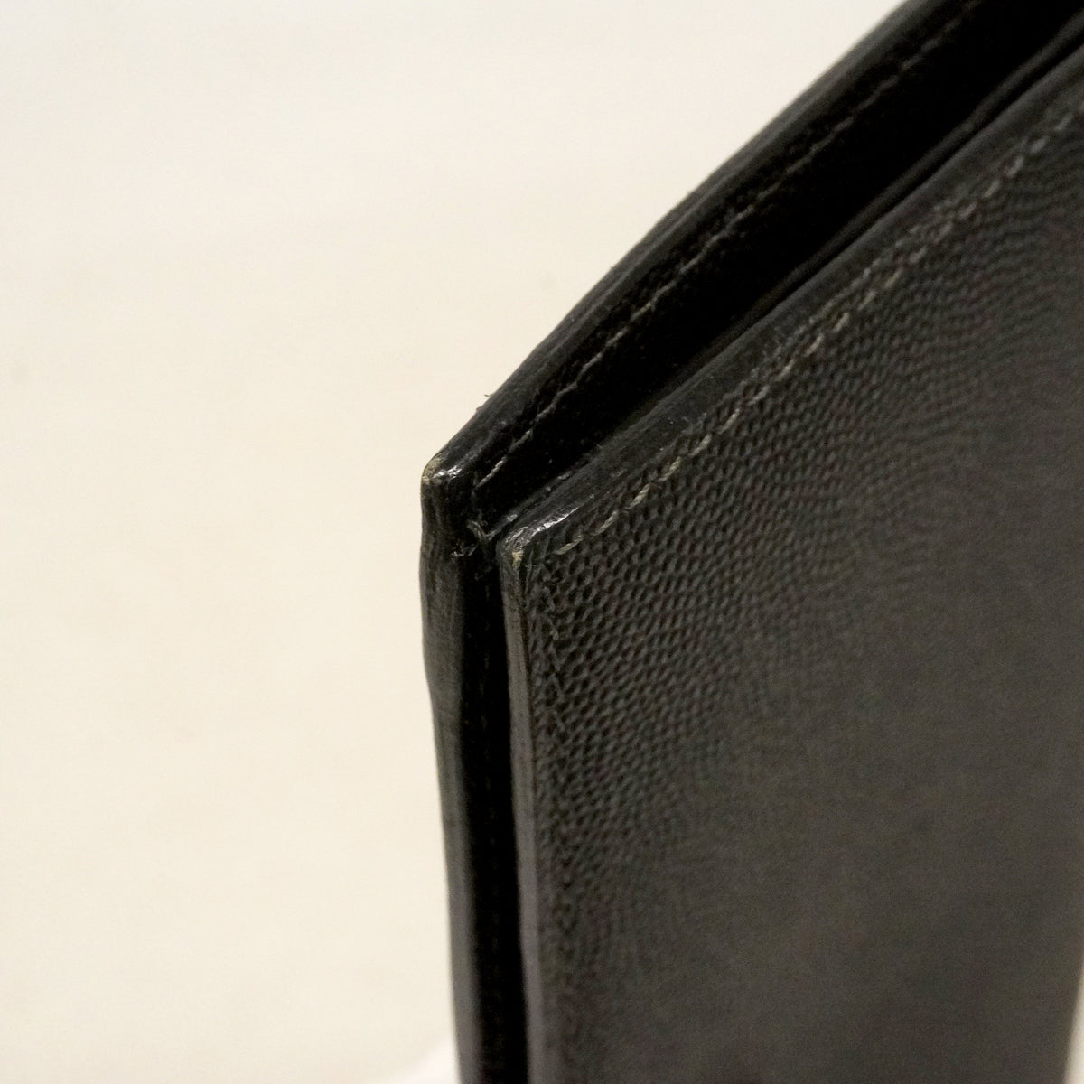 【6ke5176】カルティエ 札入れ サントス レザー ブラック ゴールド/シルバー金具【中古】メンズ