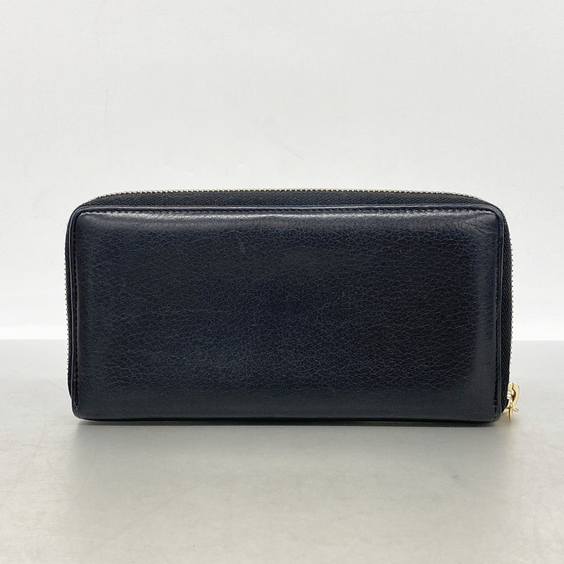 【6ke5190】グッチ 長財布 ソーホー 308004 レザー ブラック シャンパンゴールド金具【中古】レディース