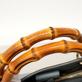 【6ke5196】グッチ ハンドバッグ バンブー 323660 レザー ブルー ゴールド金具 2wayバッグ【中古】レディース