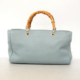 【6ke5196】グッチ ハンドバッグ バンブー 323660 レザー ブルー ゴールド金具 2wayバッグ【中古】レディース