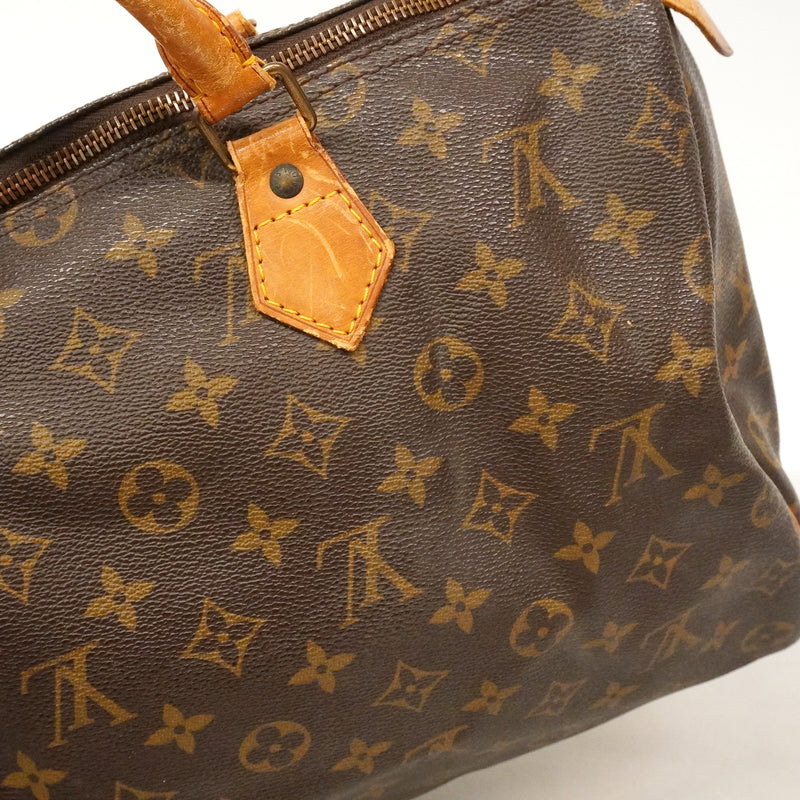 【6ke5220】ルイヴィトン ハンドバッグ モノグラム スピーディ35 M41107 ブラウン【中古】レディース