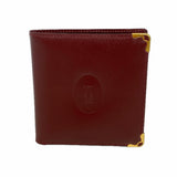 【6ke5235】カルティエ 財布 マスト レザー ボルドー ゴールド金具【中古】メンズ