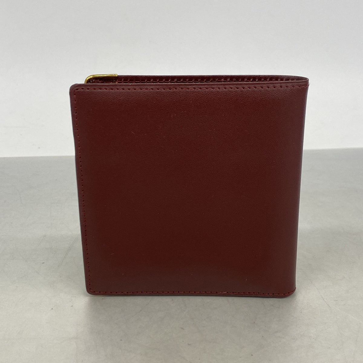 【6ke5235】カルティエ 財布 マスト レザー ボルドー ゴールド金具【中古】メンズ