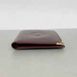 【6ke5235】カルティエ 財布 マスト レザー ボルドー ゴールド金具【中古】メンズ
