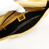 【6ke5253】フェンディ ハンドバッグ マンマバケット スウェード ベージュ ゴールド金具【中古】レディース