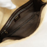 【6ke5254】フェンディ ハンドバッグ ズッカ マンマバケット キャンバス ベージュ シルバー金具【中古】レディース
