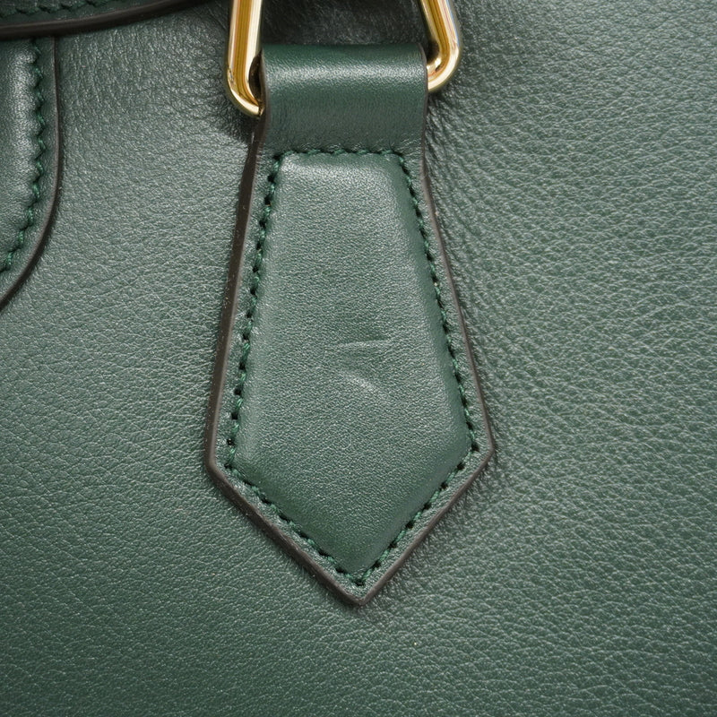 【6ke5255】グッチ トートバッグ バンブー ダイアナ 853226 レザー グリーン シャンパンゴールド金具 2wayバッグ【中古】レディース