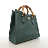 【6ke5255】グッチ トートバッグ バンブー ダイアナ 853226 レザー グリーン シャンパンゴールド金具 2wayバッグ【中古】レディース
