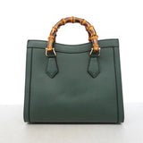 【6ke5255】グッチ トートバッグ バンブー ダイアナ 853226 レザー グリーン シャンパンゴールド金具 2wayバッグ【中古】レディース