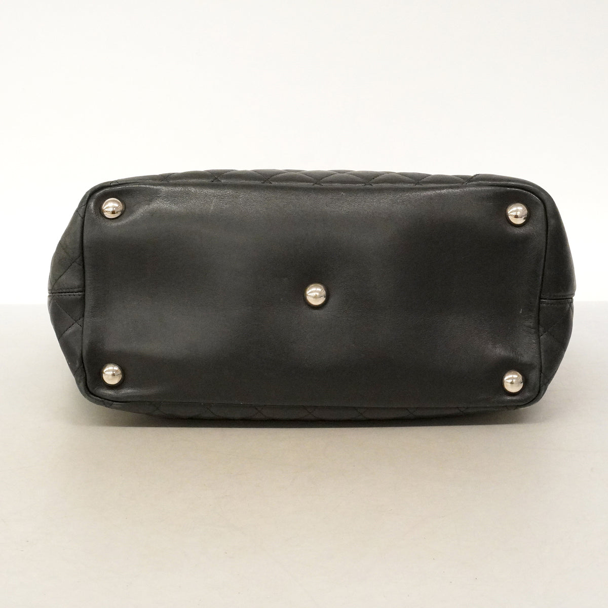 【6ke5258】シャネル トートバッグ カンボン ラムスキン ブラック ホワイト シルバー金具【中古】レディース