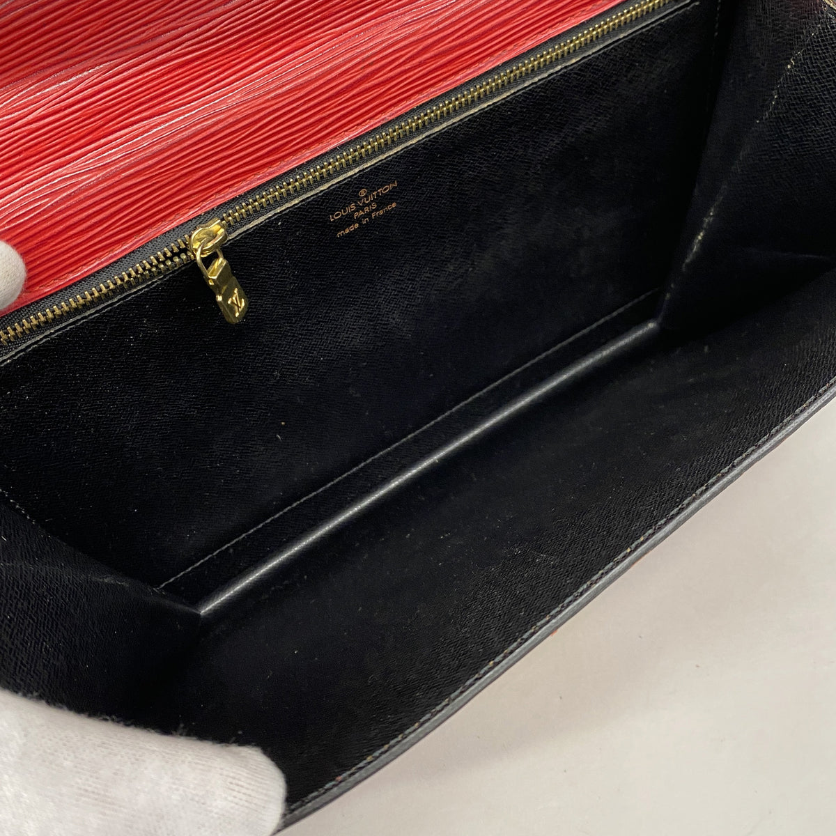 【6ke5273-h】ルイヴィトン ハンドバッグ エピ モンソー M52127 カスティリアンレッド 2wayバッグ【中古】レディース