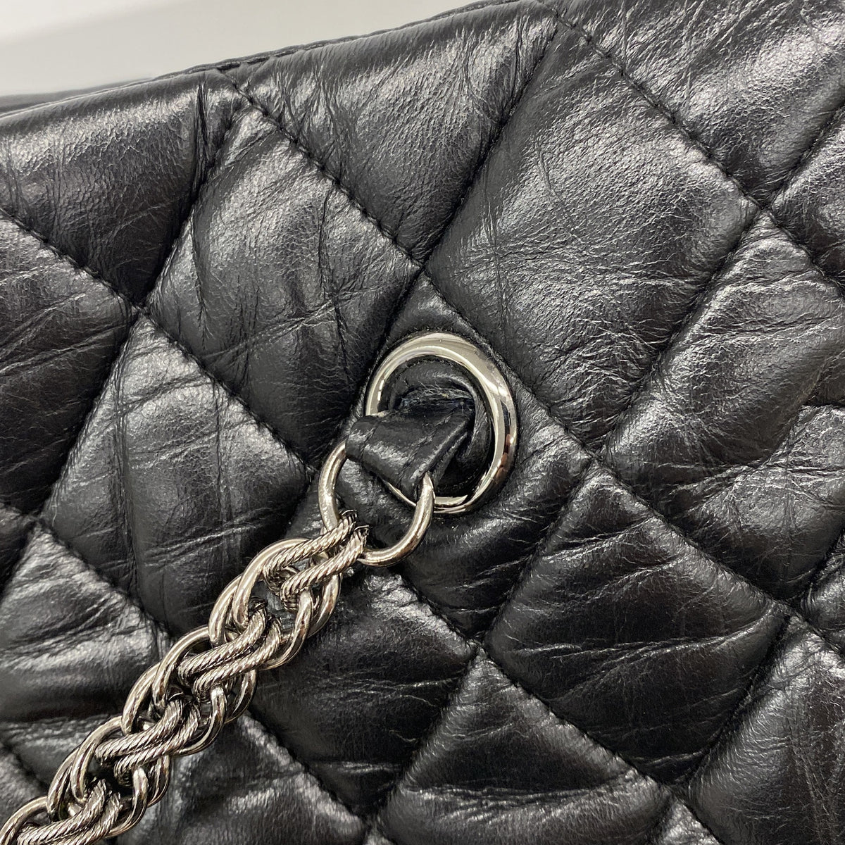 【6ke5275-h】シャネル ショルダーバッグ チェーンショルダー パリモスクワライン レザー ブラック シルバー金具【中古】レディース