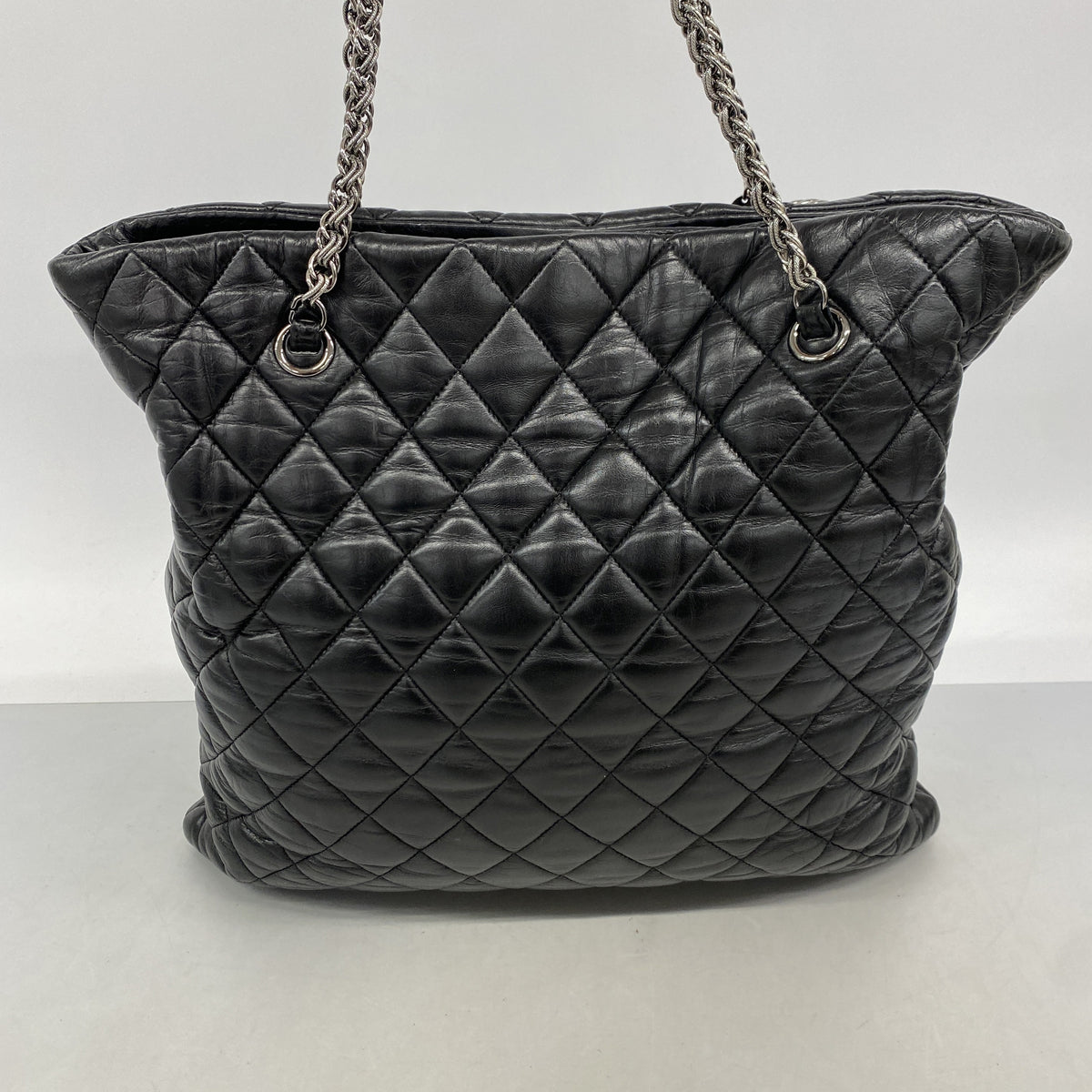 【6ke5275-h】シャネル ショルダーバッグ チェーンショルダー パリモスクワライン レザー ブラック シルバー金具【中古】レディース