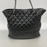 【6ke5275-h】シャネル ショルダーバッグ チェーンショルダー パリモスクワライン レザー ブラック シルバー金具【中古】レディース