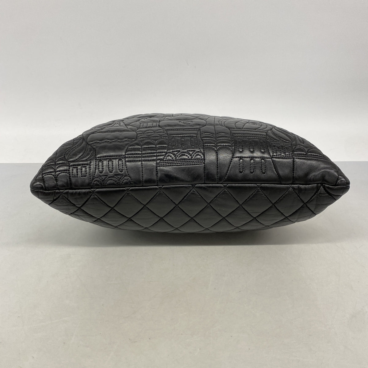 【6ke5275-h】シャネル ショルダーバッグ チェーンショルダー パリモスクワライン レザー ブラック シルバー金具【中古】レディース