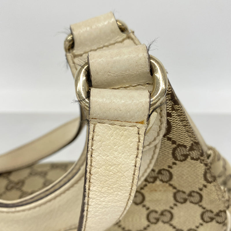 【6ke5284】グッチ ハンドバッグ GGキャンバス 154982 キャンバス ベージュ シャンパンゴールド金具【中古】レディース