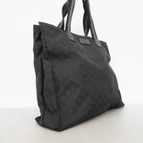 【6ke5289】グッチ トートバッグ GGナイロン 449178 ナイロン ブラック シルバー金具【中古】レディース