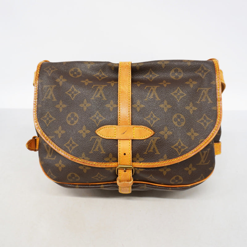 【6ke5291】ルイヴィトン ショルダーバッグ モノグラム ソミュール30 M42256 ブラウン【中古】レディース