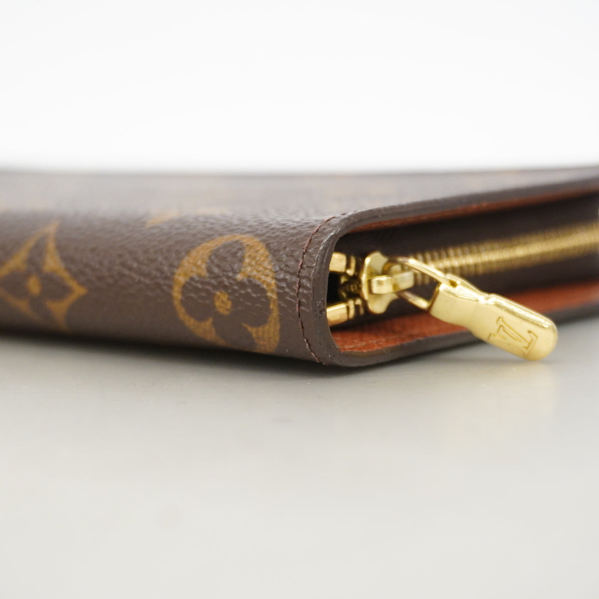 【6ke5296】ルイヴィトン 長財布 モノグラム ポルトモネジップ M61727 ブラウン【中古】レディース