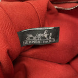 【6ke5308】エルメス トートバッグ ドーヴィルMM キャンバス レッド シルバー金具【中古】レディース