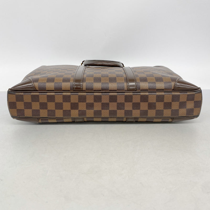 【6ke5314】ルイヴィトン ビジネスバッグ ダミエ ポルトドキュマンヴォワヤージュ N41124 エベヌ【中古】メンズ