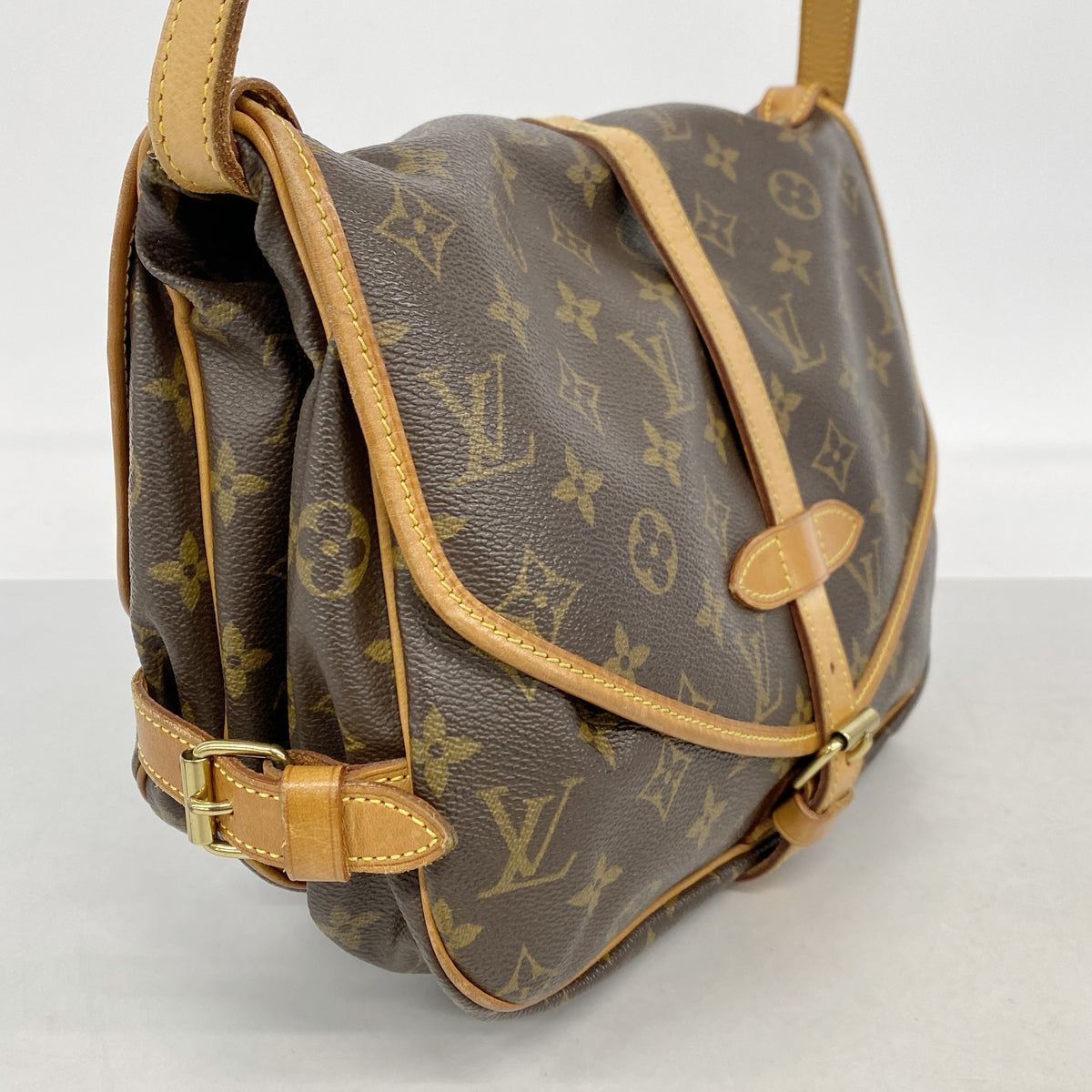 【6ke5331】ルイヴィトン ショルダーバッグ モノグラム ソミュール30 M42256 ブラウン【中古】レディース