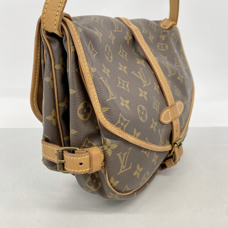 【6ke5332】ルイヴィトン ショルダーバッグ モノグラム ソミュール30 M42256 ブラウン【中古】レディース