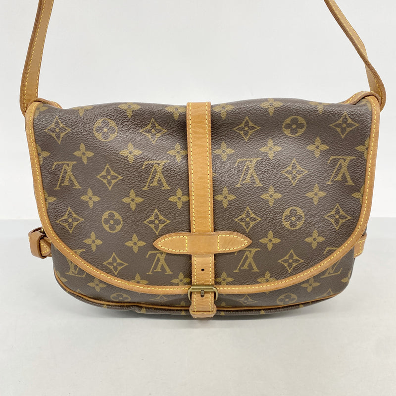 【6ke5332】ルイヴィトン ショルダーバッグ モノグラム ソミュール30 M42256 ブラウン【中古】レディース
