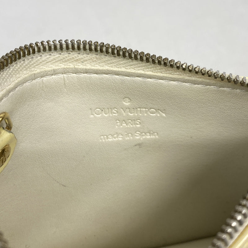 【6ke5335】ルイヴィトン コインケース ヴェルニ ポシェットクレ M91348 ペルル【中古】レディース
