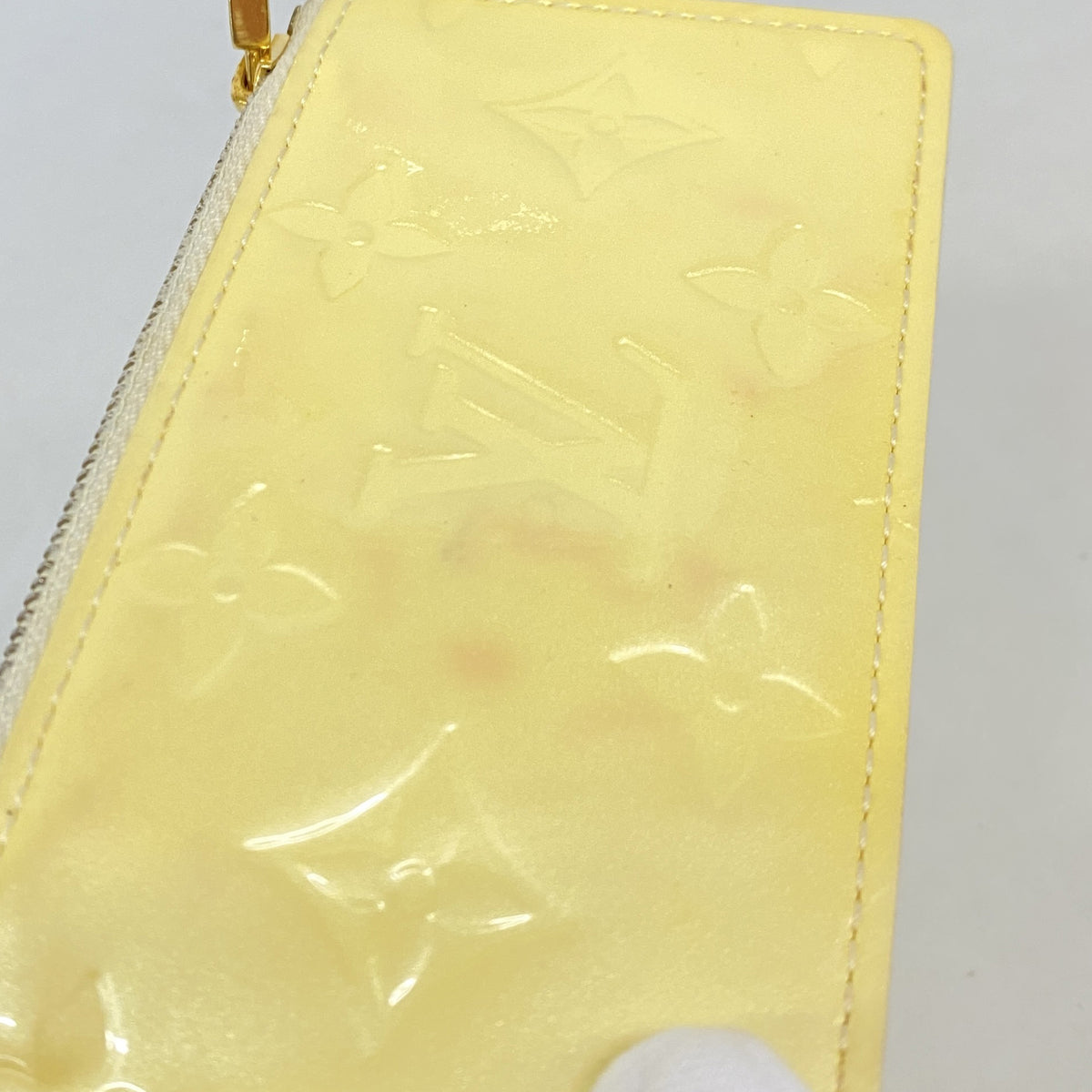 【6ke5335】ルイヴィトン コインケース ヴェルニ ポシェットクレ M91348 ペルル【中古】レディース