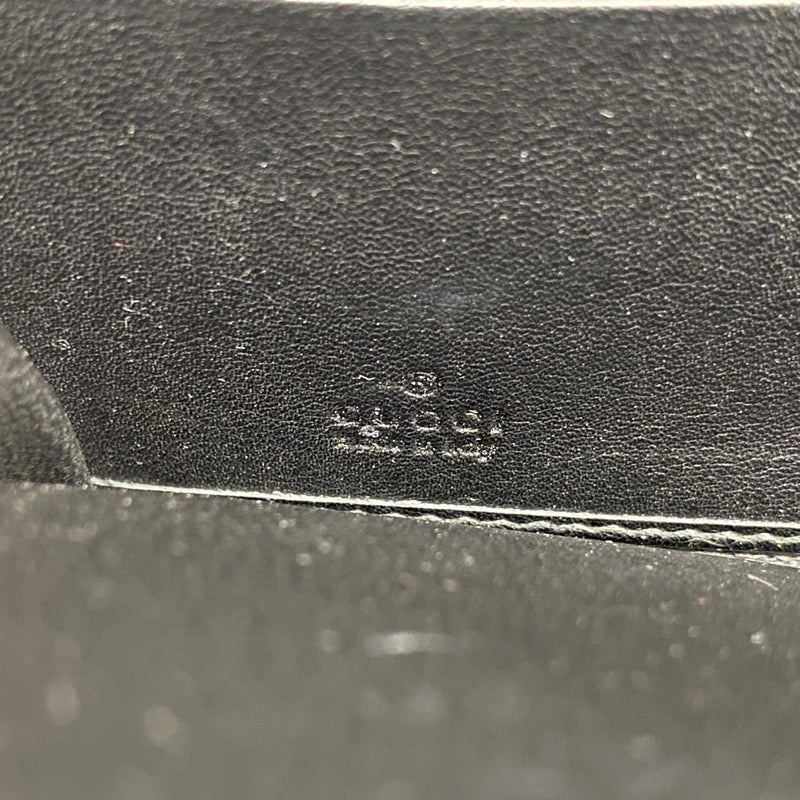 【6ke5358】グッチ 長財布 グッチシマ 233025 レザー ブラック シルバー金具【中古】レディース