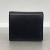 【6ke5359】セリーヌ 三つ折り財布 トリオンフ レザー ブラック ゴールド金具【中古】レディース