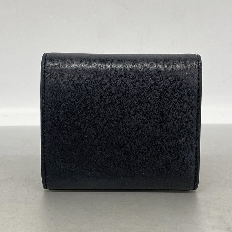【6ke5359】セリーヌ 三つ折り財布 トリオンフ レザー ブラック ゴールド金具【中古】レディース