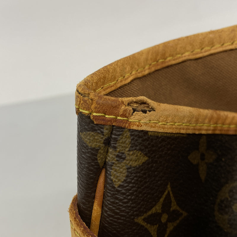 【6ke5370】ルイヴィトン トートバッグ モノグラム バティニョールオリゾンタル M51154 ブラウン【中古】レディース